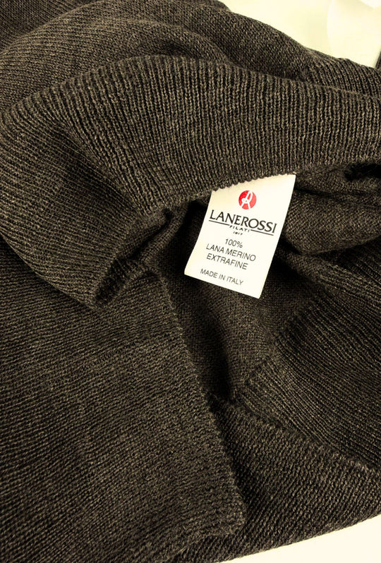 Maglioncino Uomo 100% Lana merinos extrafine Lanerossi girocollo - MARRONE