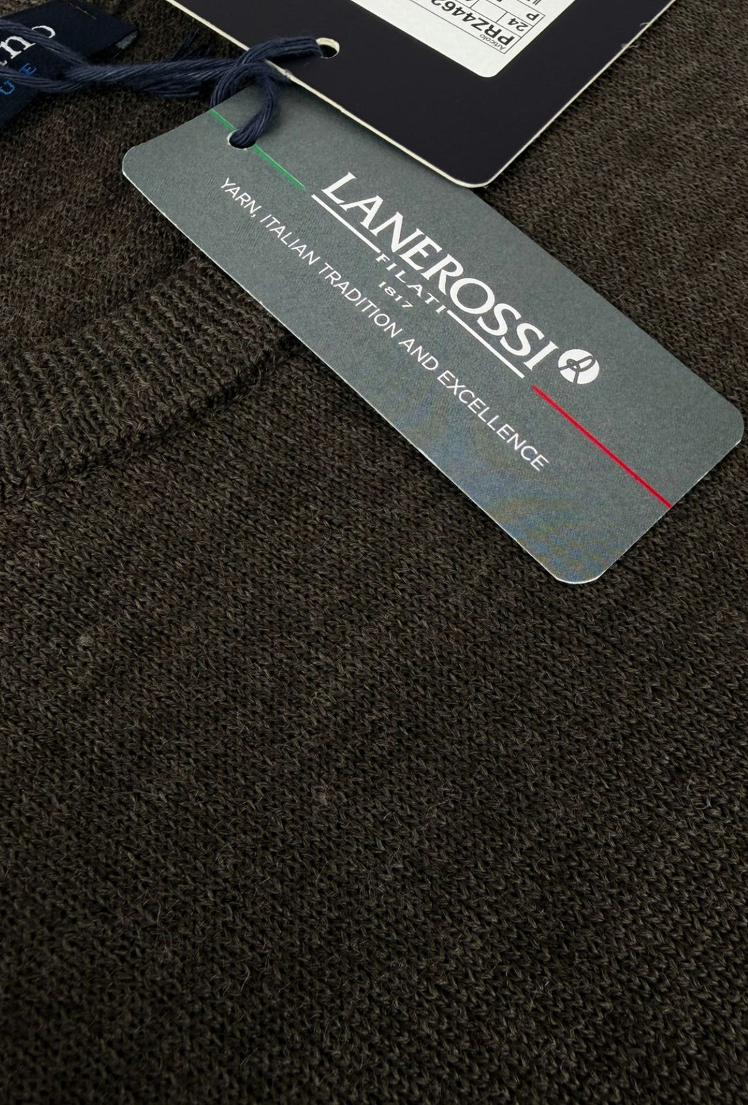Maglioncino Uomo 100% Lana merinos extrafine Lanerossi girocollo - MARRONE