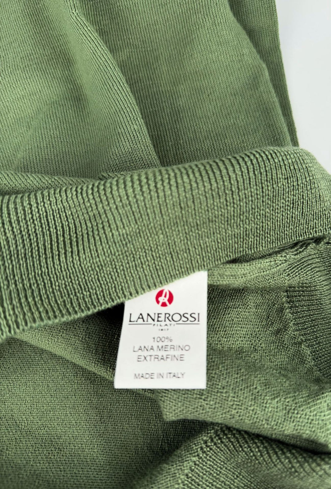 Maglioncino Uomo 100% Lana merinos extrafine Lanerossi girocollo - VERDE