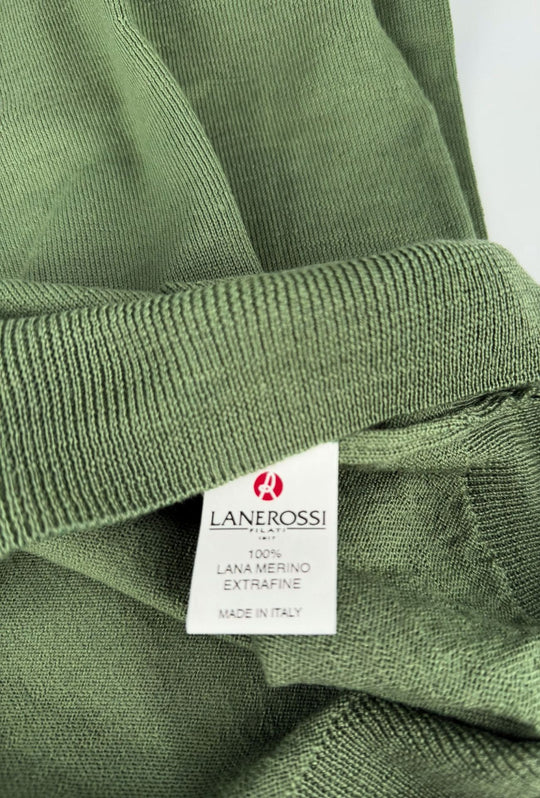 Maglioncino Uomo 100% Lana merinos extrafine Lanerossi girocollo - VERDE