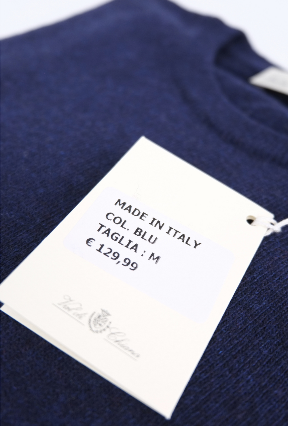 Maglioncino uomo misto Cashmere Lana Made in Italy - BLU