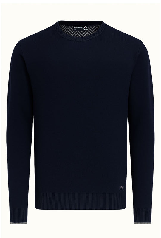 Maglioncino Uomo P/Club girocollo trama lavorata - BLU