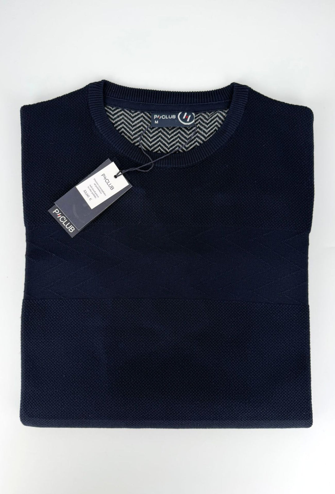 Maglioncino Uomo P/Club girocollo trama lavorata - BLU