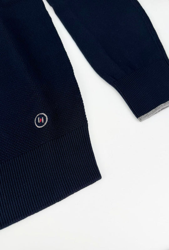 Maglioncino Uomo P/Club girocollo trama lavorata - BLU