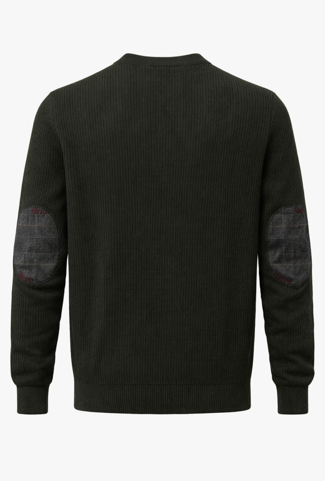 Maglioncino uomo con toppe P/Club trama lavorata - VERDE