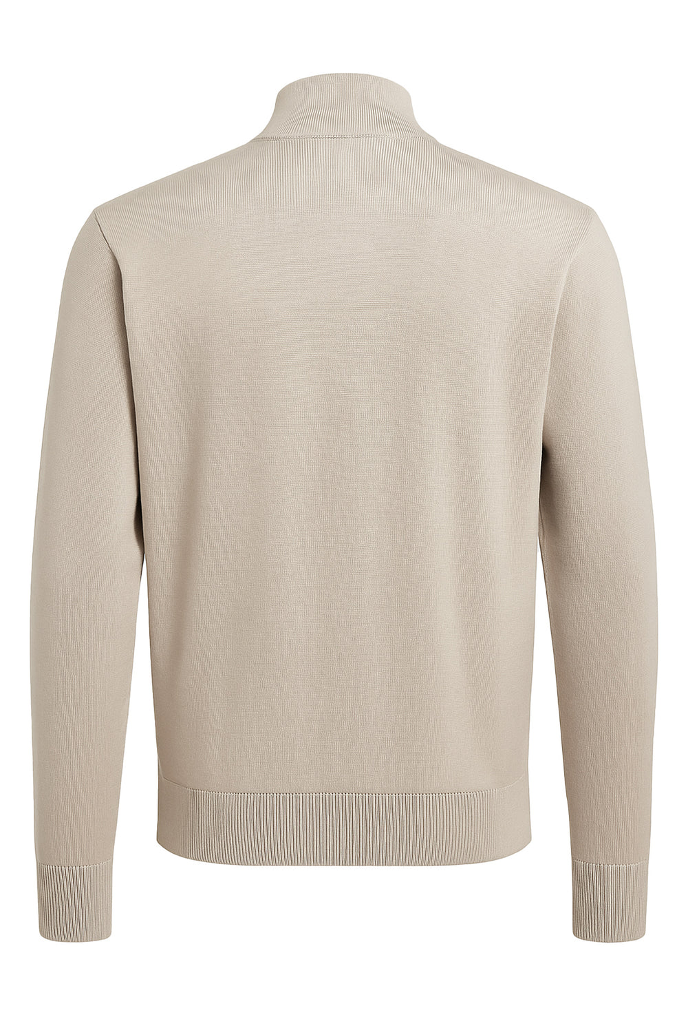 Maglioncino uomo Full Zip in viscosa pesante con tasche - BEIGE
