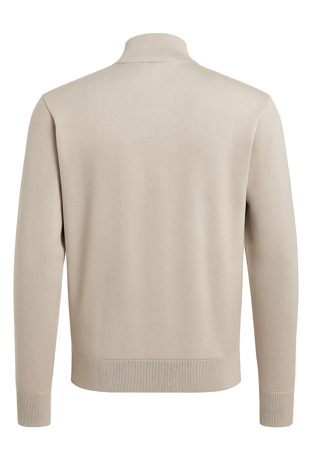 Maglioncino uomo Full Zip in viscosa pesante con tasche - BEIGE