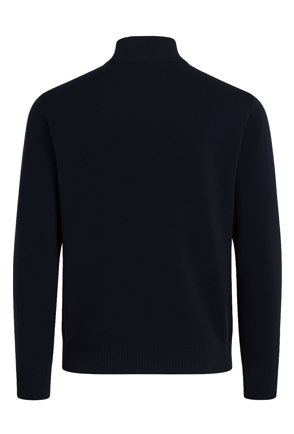 Maglioncino uomo Full Zip in viscosa pesante con tasche -NERO