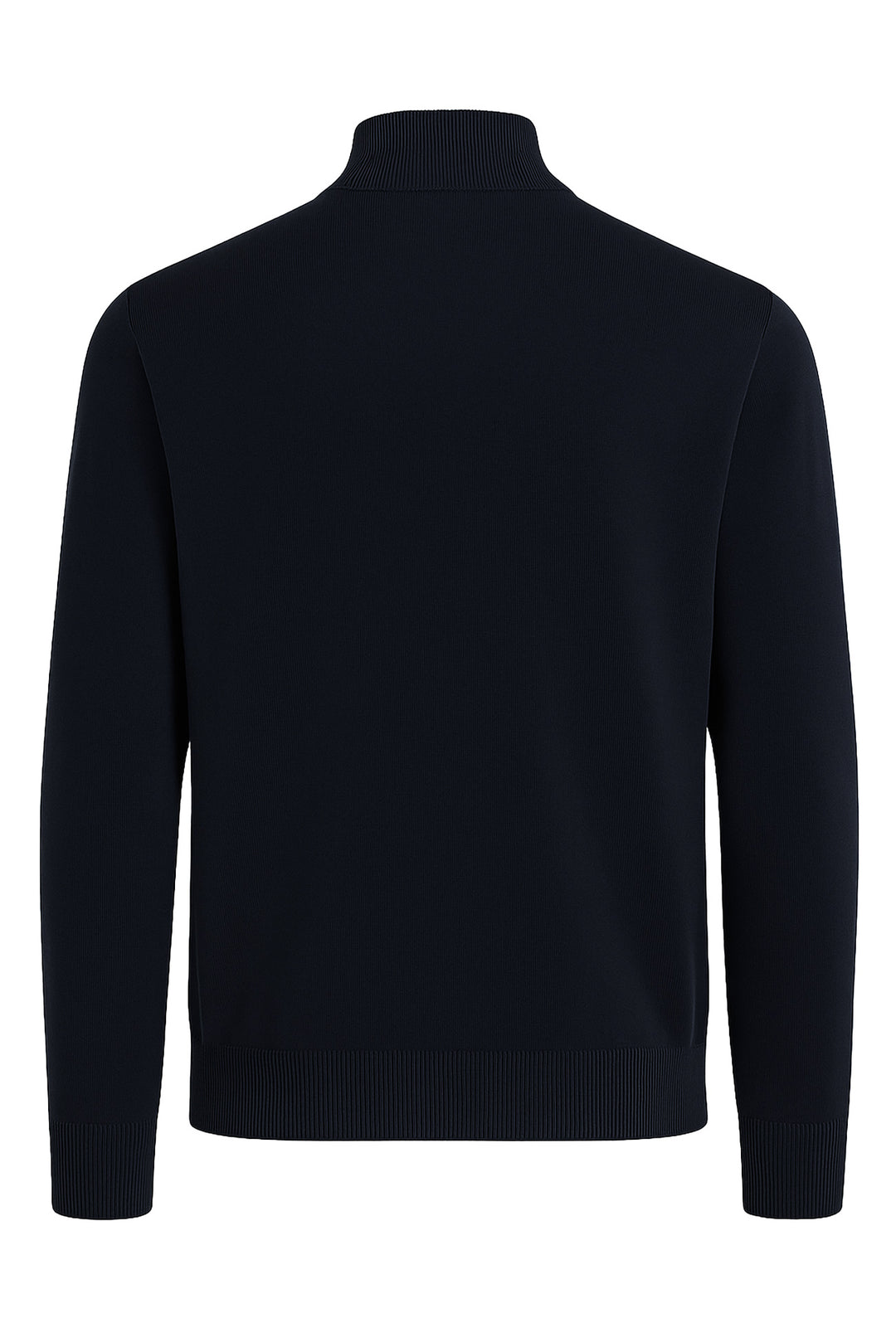 Maglioncino uomo Full Zip in viscosa pesante con tasche -NERO
