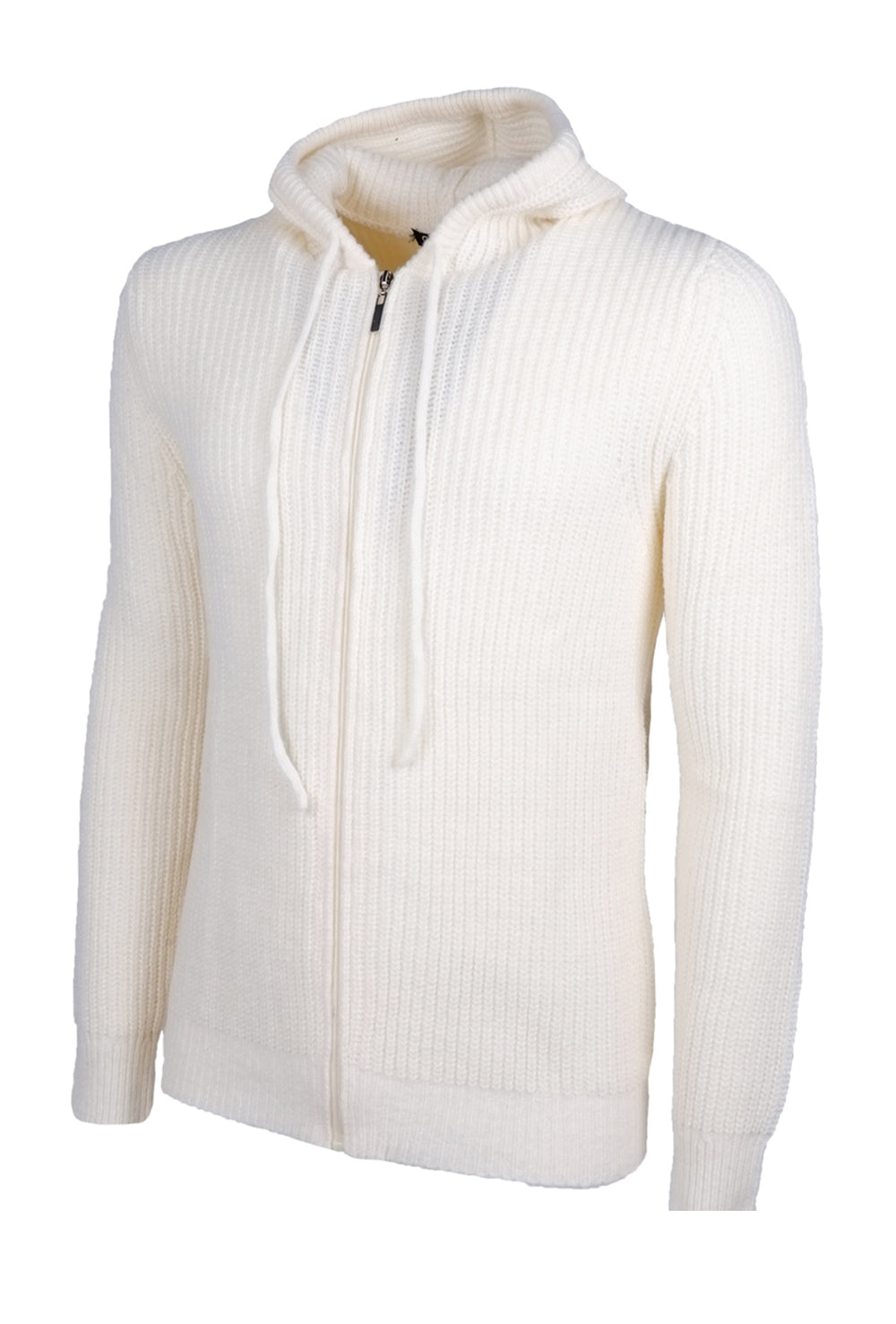 Felpa in maglia zip e cappuccio maglione aperto costa inglese Maglie dresserd - PANNA