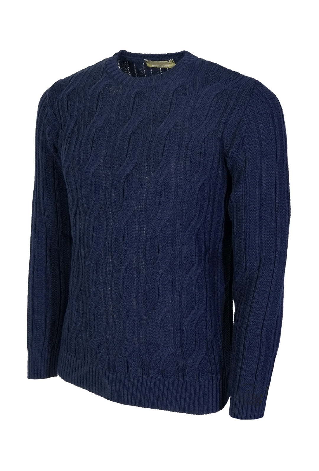 Maglione Uomo Girocollo trama Lavorata tessuto invernale Maglia con top Dresserd - BLU