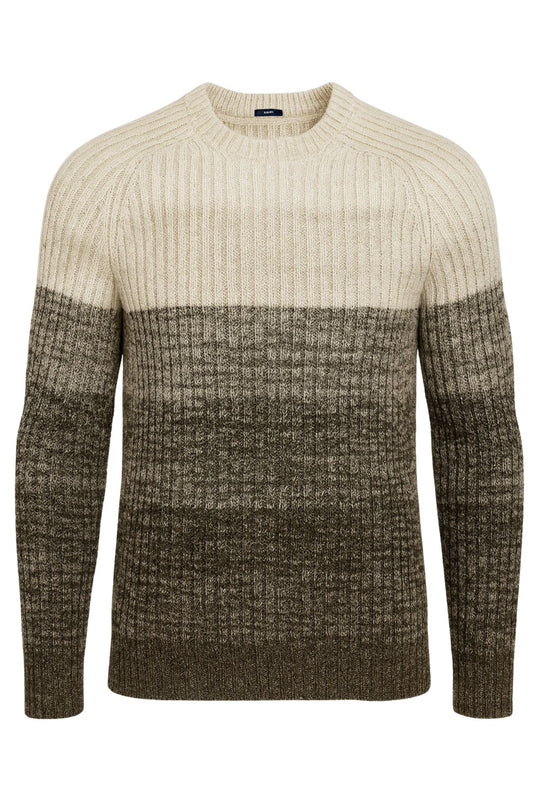 Maglione uomo girocollo multicolore invernale dresserd - BEIGE