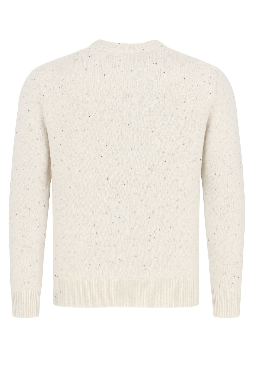 Maglione uomo dresserd in lana mélange girocollo invernale - PANNA