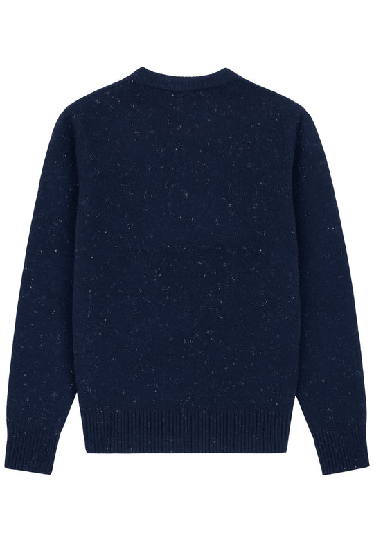 Maglione uomo dresserd in lana mélange girocollo invernale - BLU