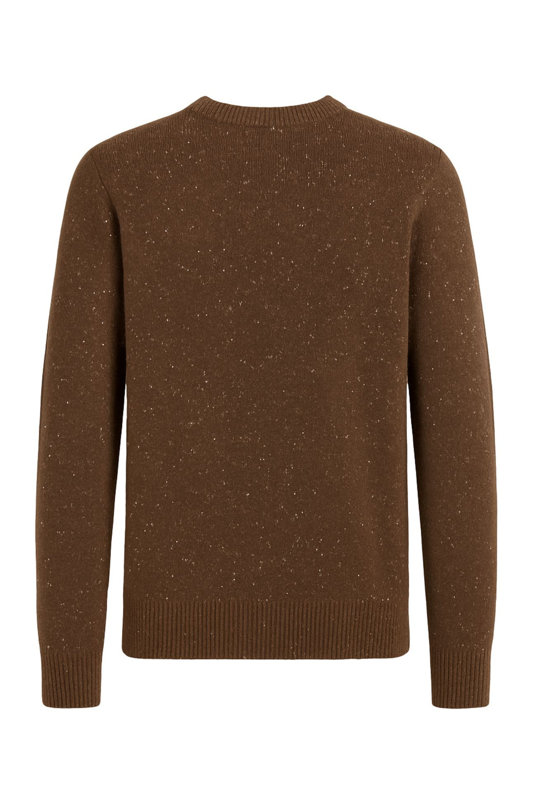 Maglione uomo dresserd in lana mélange girocollo invernale - MARRONE