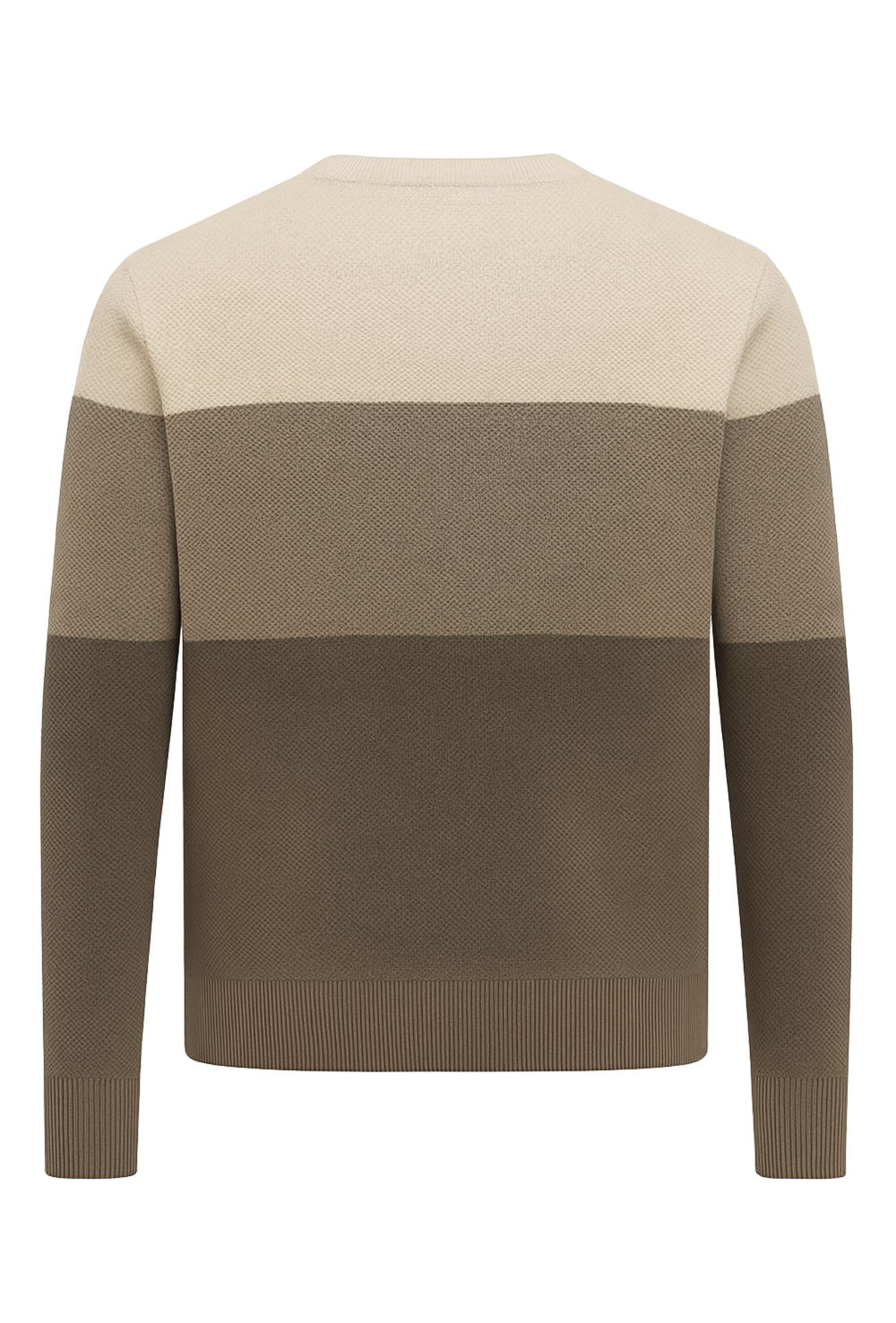 Maglione uomo girocollo Trama lavorata, semi slim fit - BEIGE