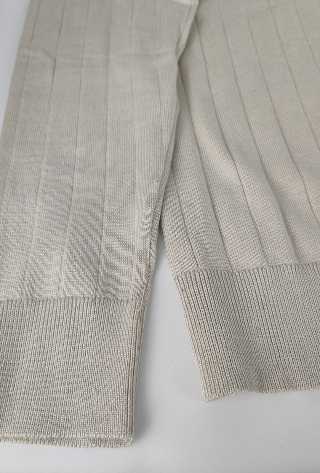 Polo Uomo Manica Lunga Dresserd  in Maglia a Coste con Scollo Derby- SABBIA