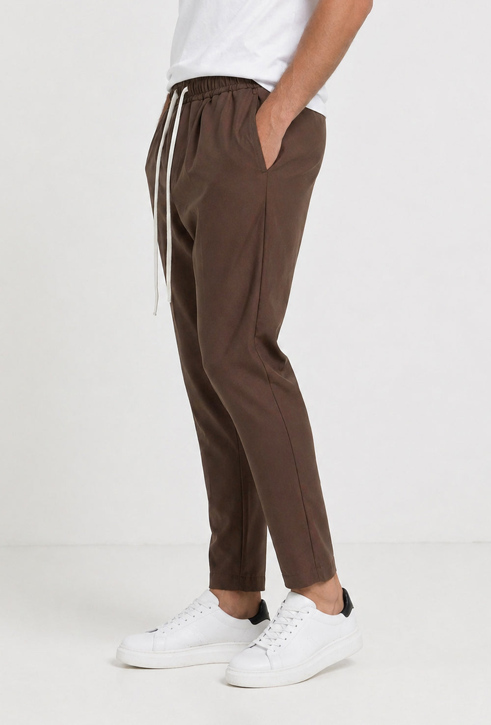 Pantalaccio uomo Dresserd estivo in viscosa made in italy - MARRONE