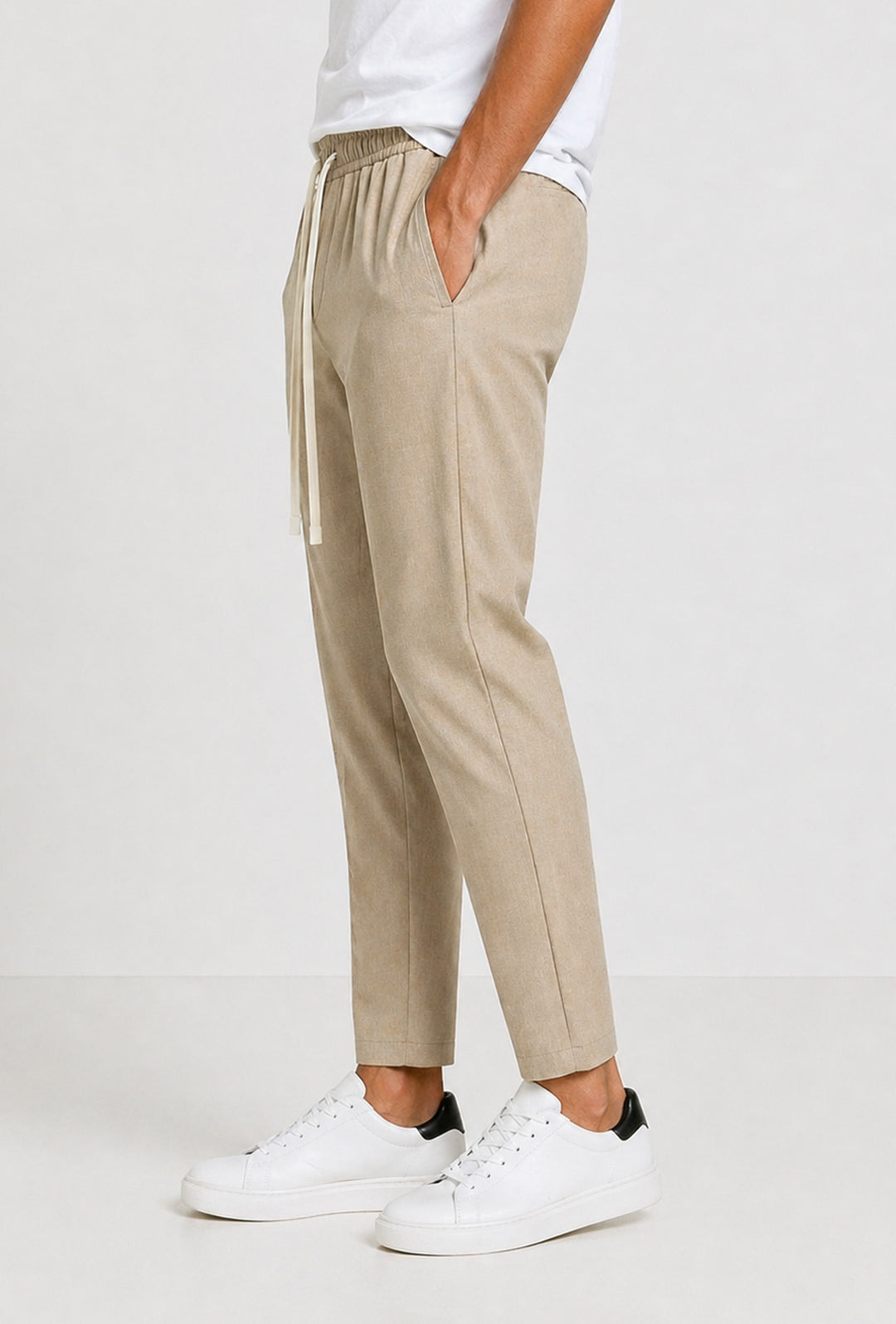 Pantalaccio uomo Dresserd estivo in viscosa made in italy - BEIGE