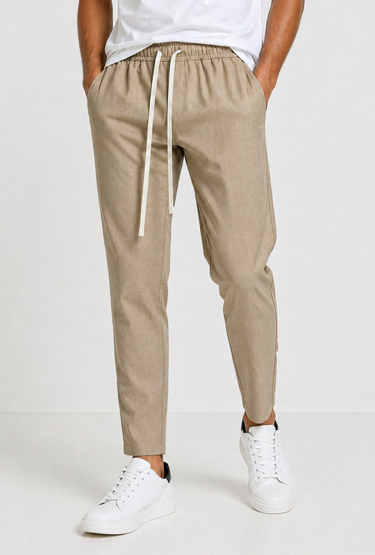 Pantalaccio uomo Dresserd estivo in viscosa made in italy - BEIGE