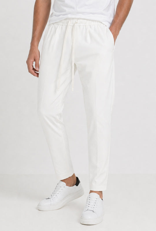 Pantalaccio uomo Dresserd estivo in viscosa made in italy - BIANCO