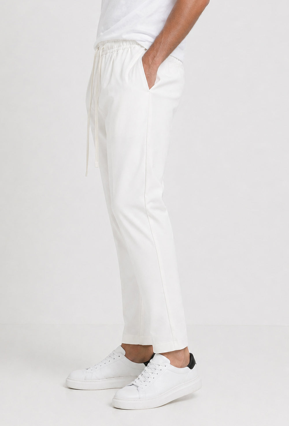 Pantalaccio uomo Dresserd estivo in viscosa made in italy - BIANCO