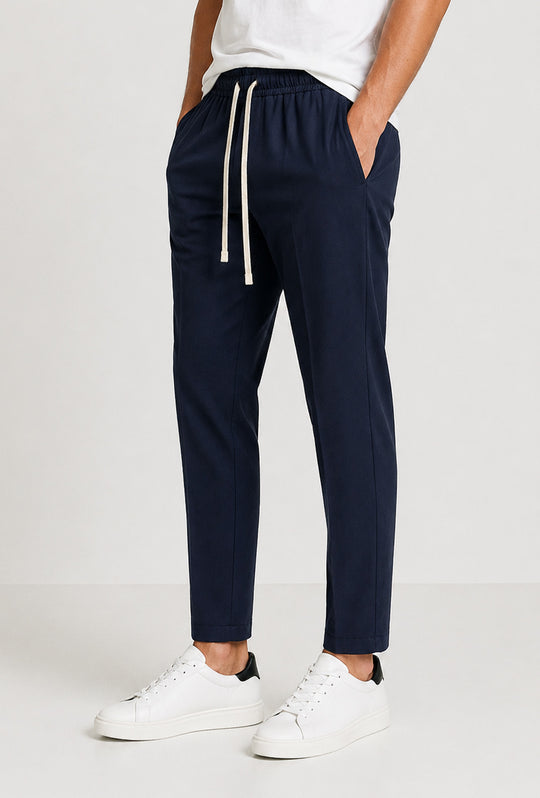 Pantalaccio uomo Dresserd estivo in viscosa made in italy - BLU