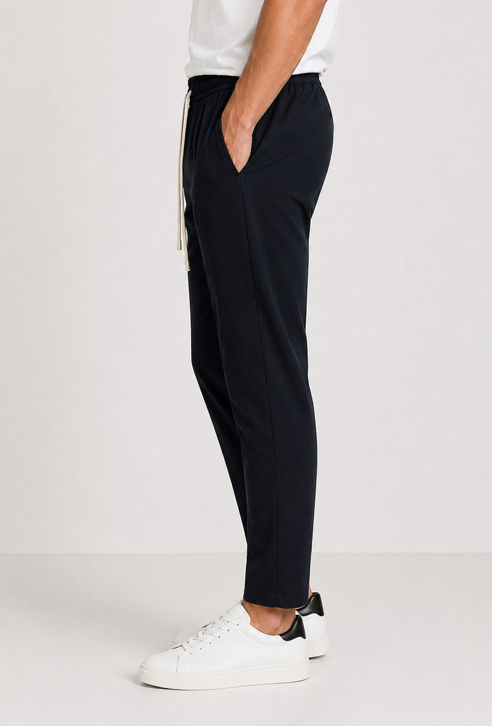 Pantalaccio uomo Dresserd estivo in viscosa made in italy - NERO