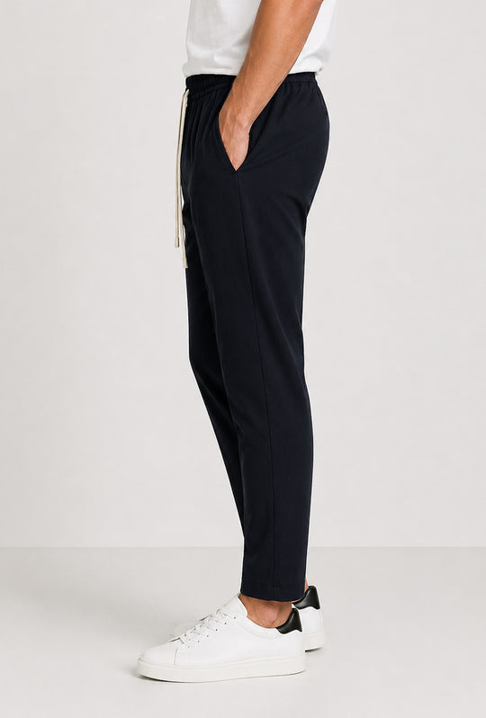 Pantalaccio uomo Dresserd estivo in viscosa made in italy - NERO