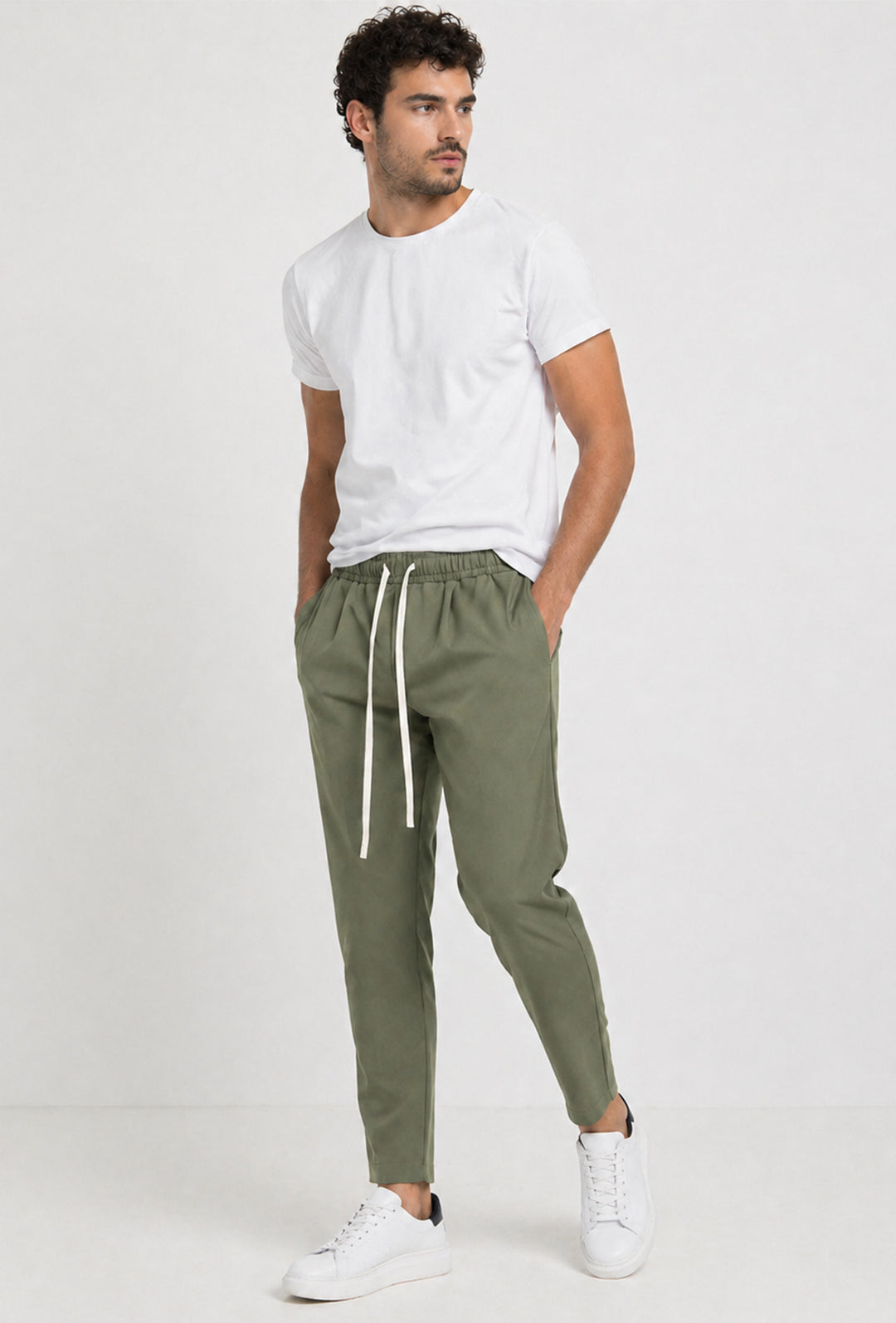 Pantalaccio uomo Dresserd estivo in viscosa made in italy - VERDE