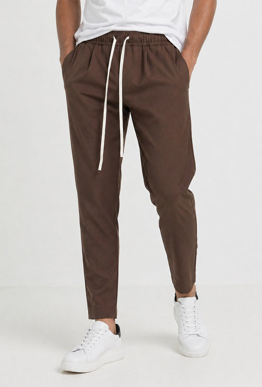 Pantalaccio uomo Dresserd estivo in viscosa made in italy - MARRONE