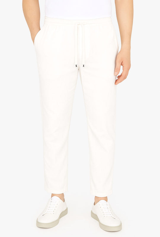Pantalone Uomo in Lino e Cotone Pantalaccio - BIANCO