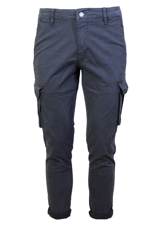 Pantalone Uomo Cargo Dresserd senza molla sotto pantaloni gamba stretta - GRIGIO