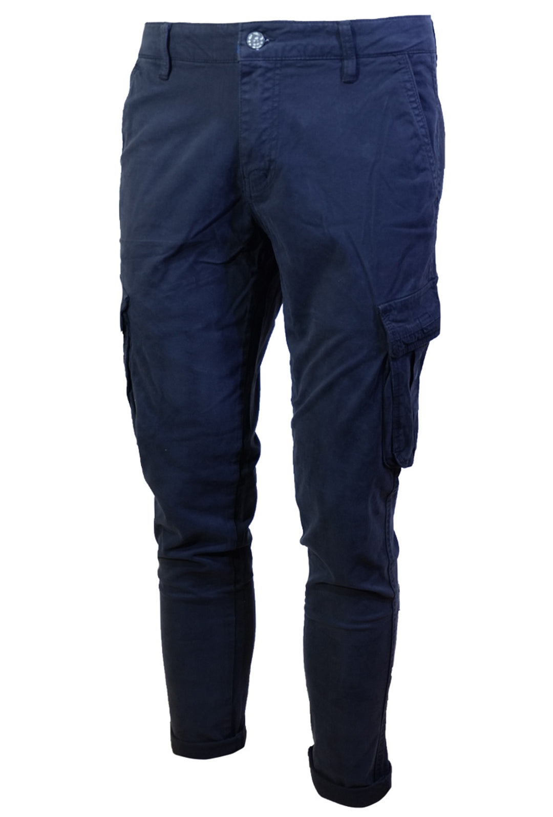 Pantalone Uomo Cargo Dresserd senza molla sotto pantaloni gamba stretta - BLU