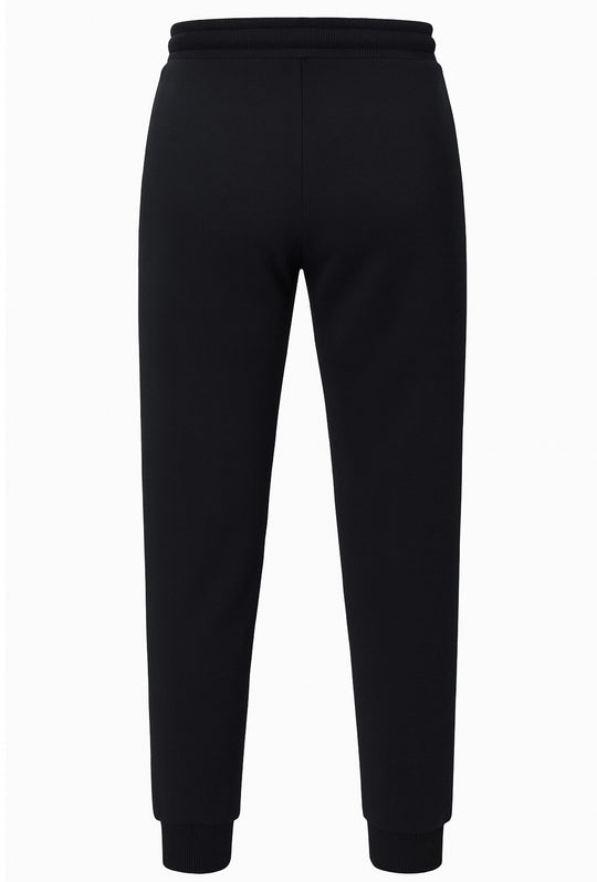 Pantalone di tuta uomo invernale Felpato con polsino - NERO