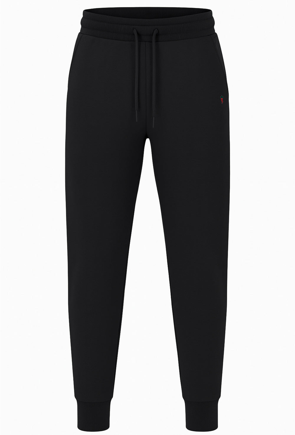 Pantalone di tuta uomo invernale Felpato con polsino - NERO