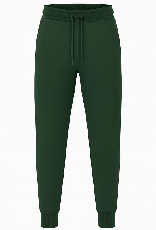 Pantalone di tuta uomo invernale Felpato con polsino - VERDE
