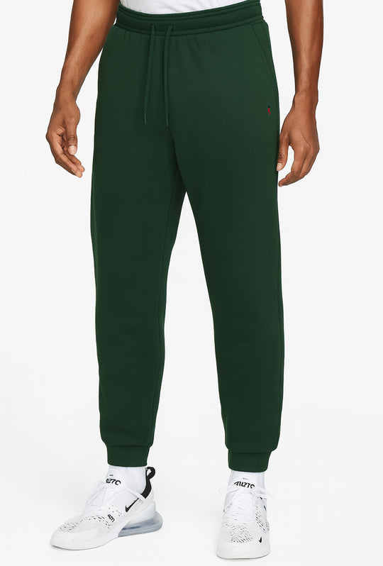 Pantalone di tuta uomo invernale Felpato con polsino - VERDE