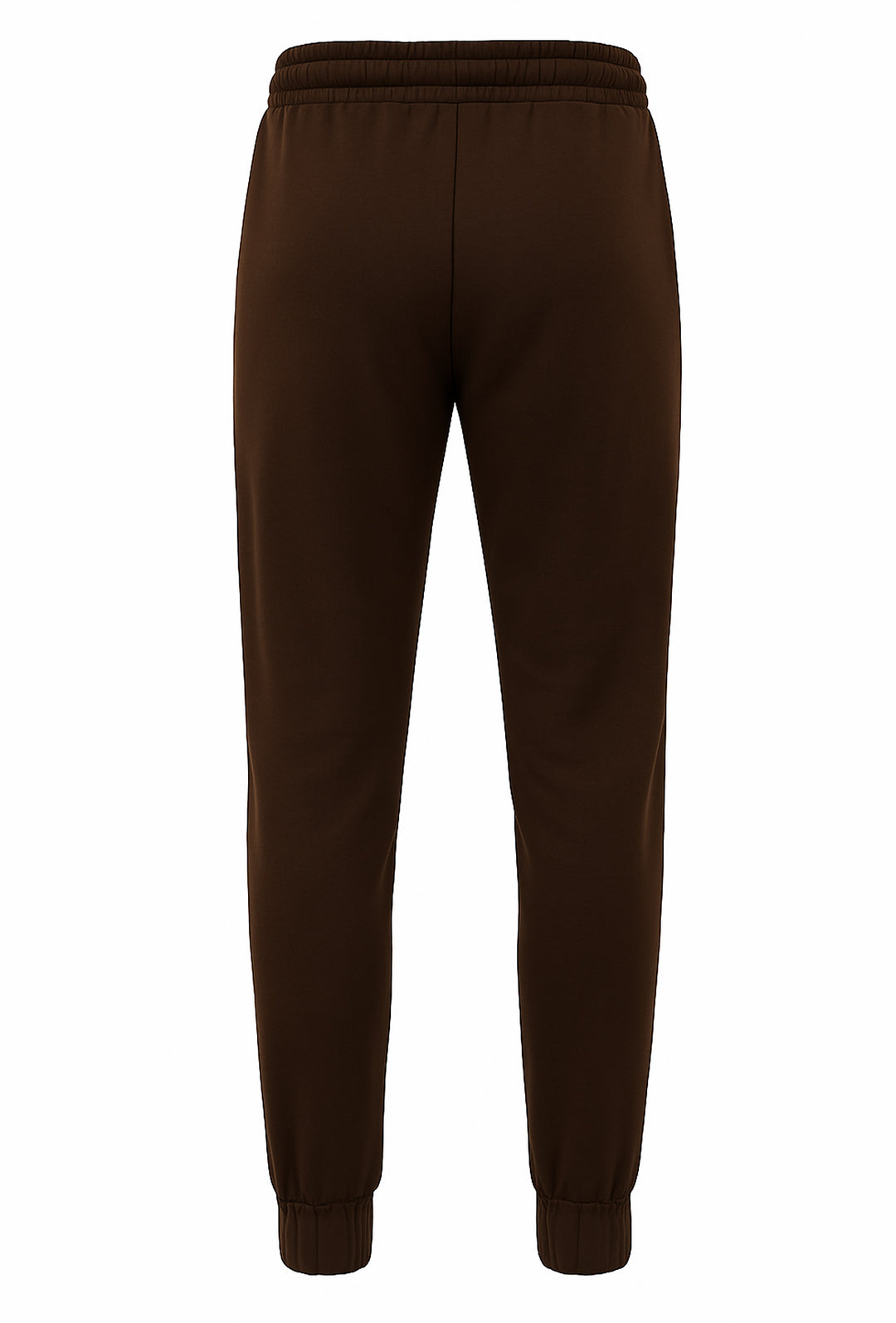 Pantalone di tuta in punto milano pantalone con patch cucito - MARRONE
