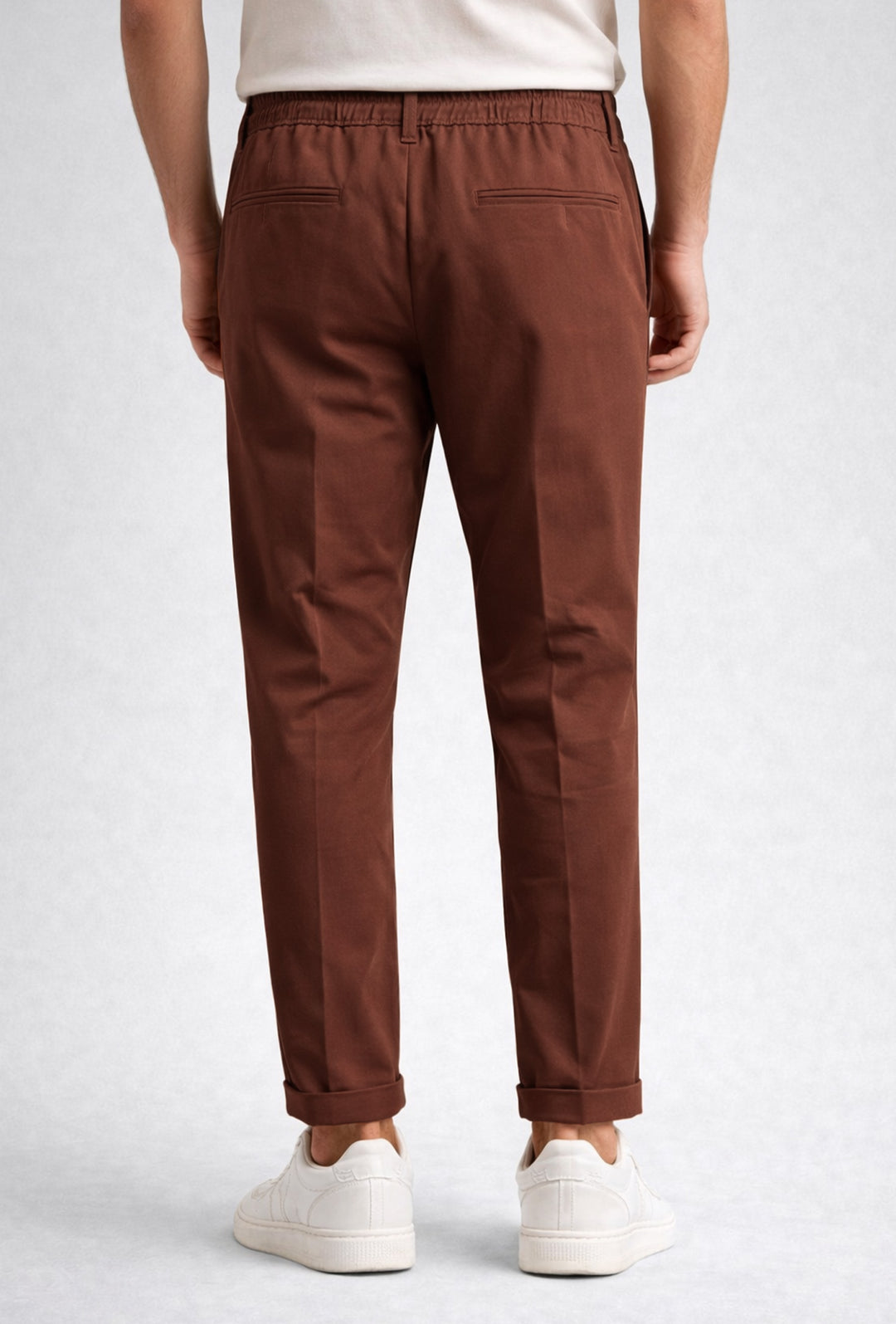 Pantalone uomo con elastico capri in viscosa - RUGGINE