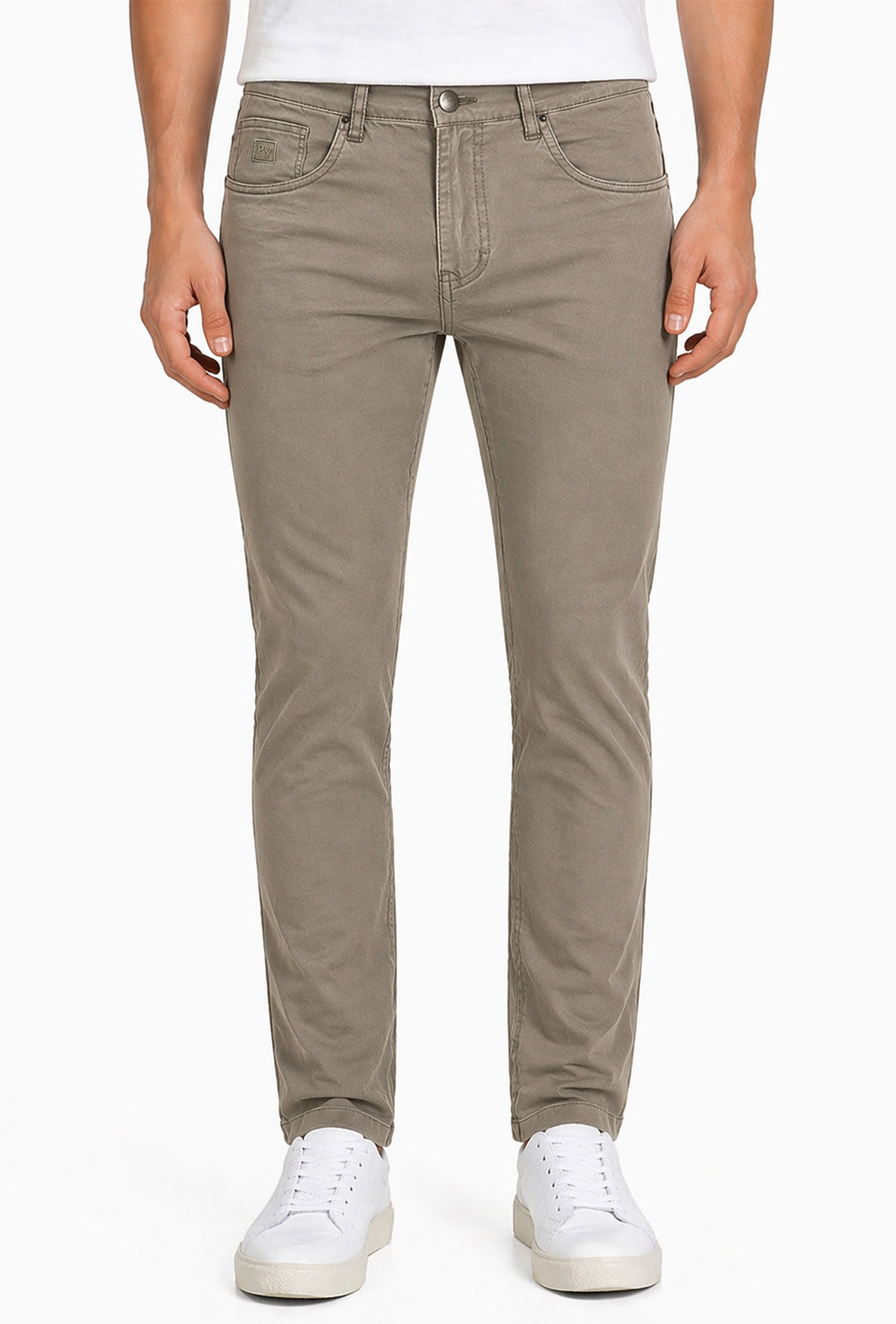 Pantalone uomo Portocervo 5 tasche in cotone leggero - BEIGE