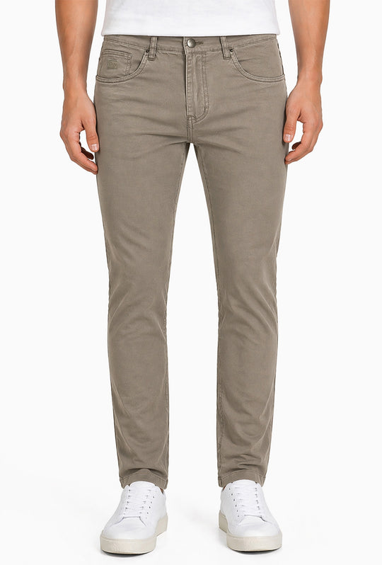 Pantalone uomo Portocervo 5 tasche in cotone leggero - BEIGE