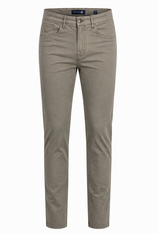 Pantalone uomo Portocervo 5 tasche in cotone leggero - BEIGE