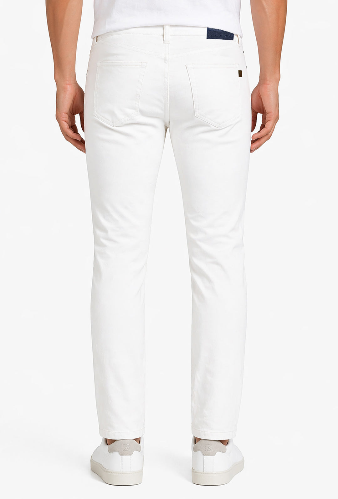 Pantalone uomo Portocervo 5 tasche in cotone leggero - BIANCO