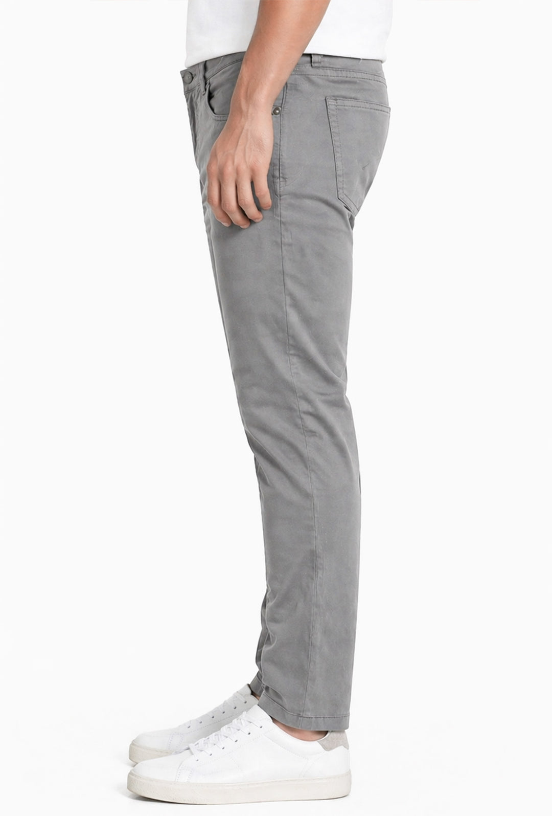 Pantalone uomo Portocervo 5 tasche in cotone leggero - GRIGIO