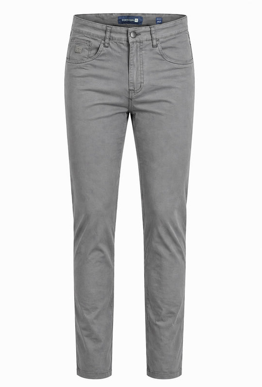 Pantalone uomo Portocervo 5 tasche in cotone leggero - GRIGIO