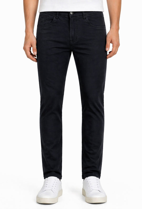 Pantalone uomo Portocervo 5 tasche in cotone leggero - NERO