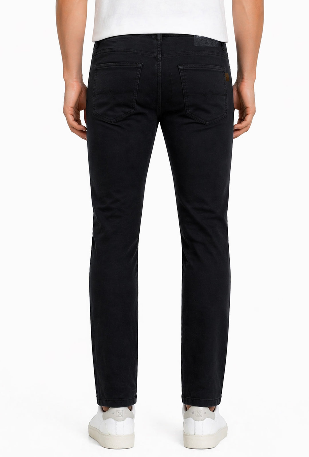 Pantalone uomo Portocervo 5 tasche in cotone leggero - NERO