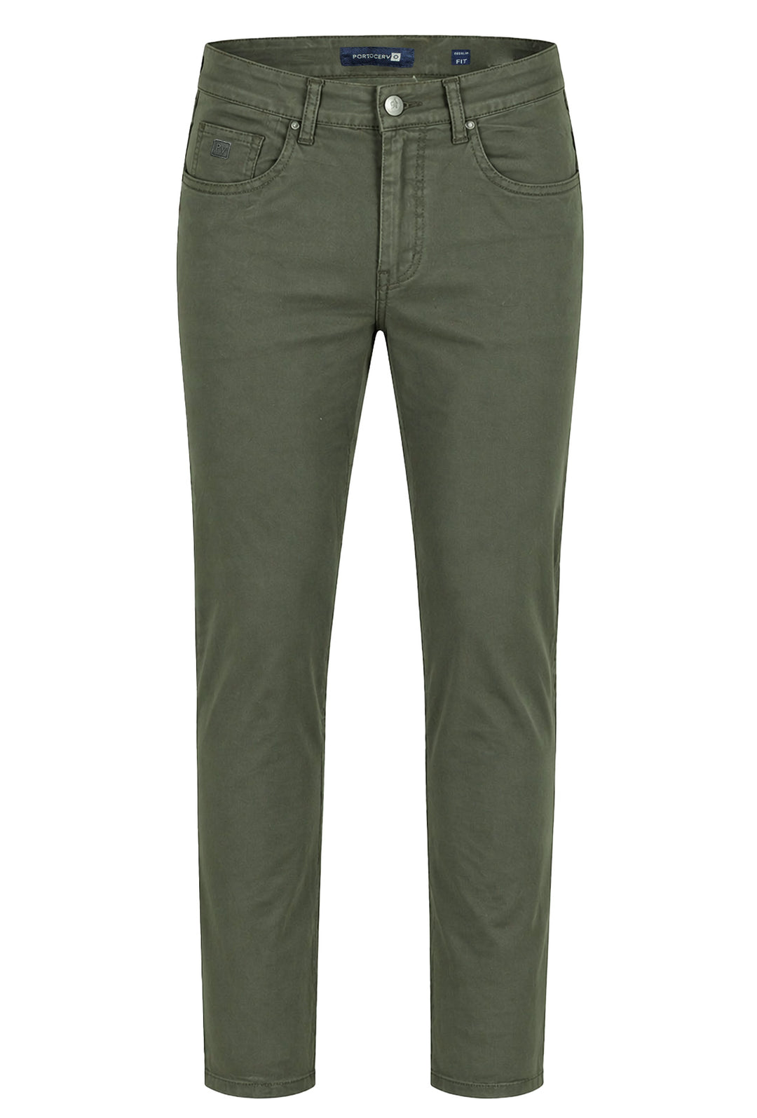 Pantalone uomo Portocervo 5 tasche in cotone leggero - VERDE