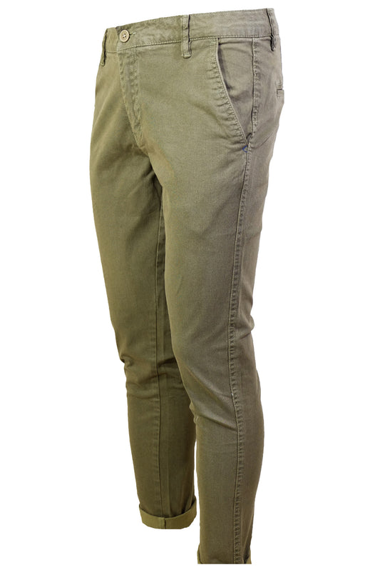 Pantalone Uomo Cotone Invernale Microstampato Tasca America Pantaloni Gamba stretta Dresserd - CAMMELLO